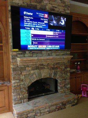 It also tells you where to place your. 80 Inch TV On Wall | 80 inch tv over stacked stone ...