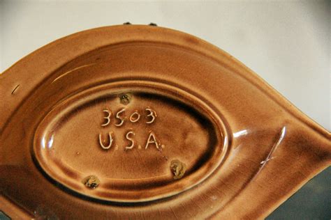 California Pottery Brown Ashtray Made In Usa Usa Mid Century Cool Vintage