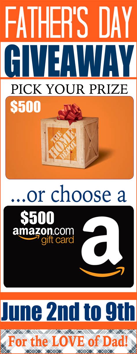 Homedepot gift card generator is simple online utility tool by using you can generate free homedepot gift card number for testing and other verification purposes. Father's Day Giveaway - Cooking With Ruthie