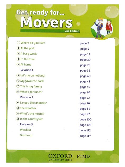 Oxford Get Ready For Movers Student S Book 2nd Edition Pdf