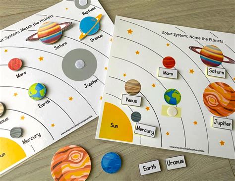 Solar System Busy Book Busy Book Printable Solar System Etsy Planets