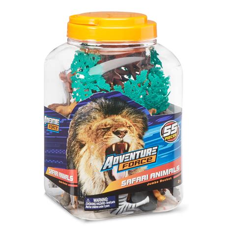 Adventure Force Safari Animals Jumbo Bucket 55 Pieces