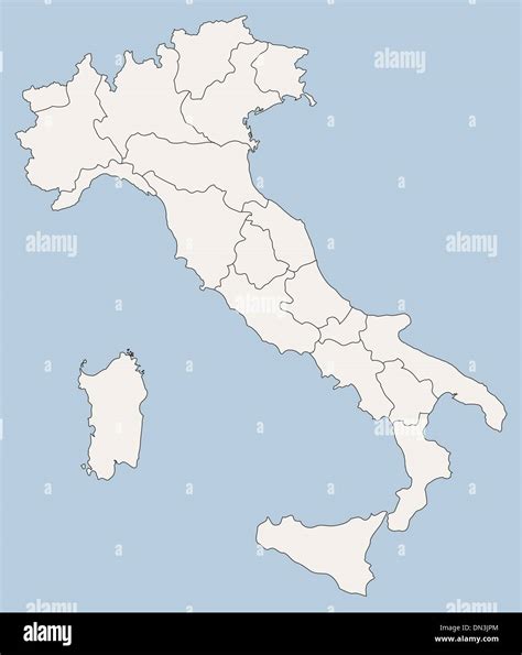Vektorkarte Von Italien Stock Vektorgrafik Alamy