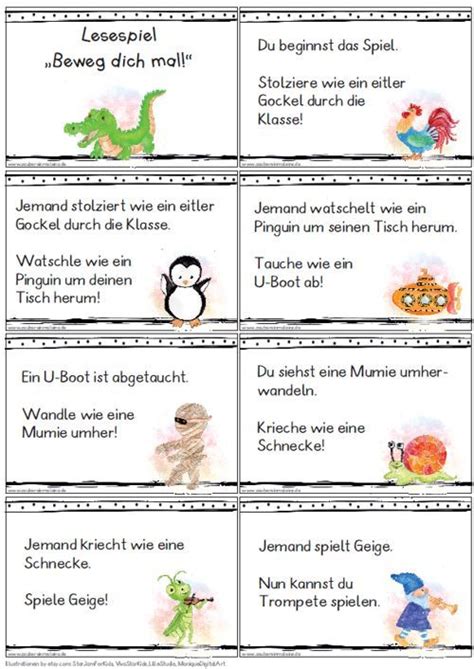 2 ich mag die melonen nicht witzige essen, die bananen will. Lesespiel: Beweg dich mal! | Lesespiele, Zaubereinmaleins ...