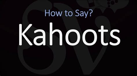How To Pronounce Kahoots Correctly Youtube