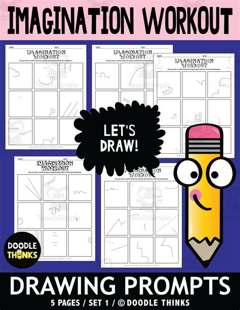 Imagination Workout Set 1 Drawing Prompts By Teach Simple