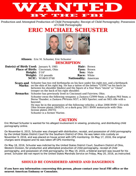 Official Fbi Wanted Poster