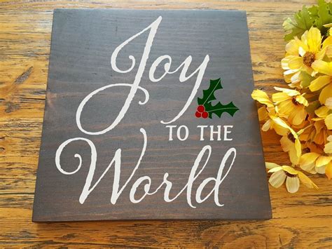 Joy To The World Wood Sign Touch Of Beauty Designs Custom Wall Decals