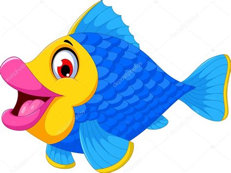 Cute Fish Cartoon Swimming — Stock Photo © Starlight789