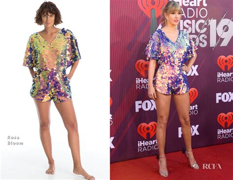 Taylor Swift In Rosa Bloom 2019 Iheartradio Music Awards Red Carpet
