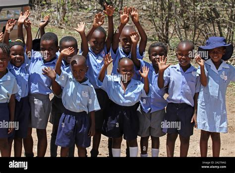 School Children In Uniform Zimbabwe Stock Photo Alamy