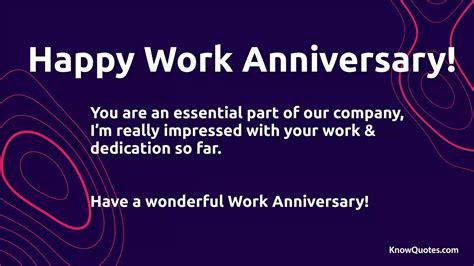 Year Work Anniversary Quotes Knowquotes Com