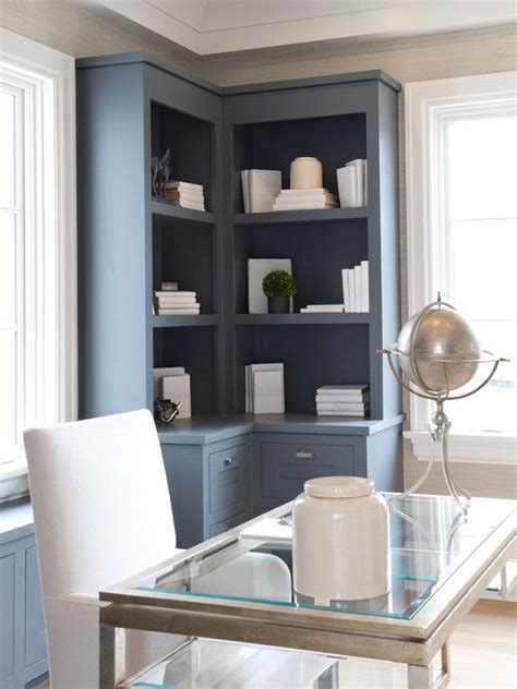 Modern Built In Desk And Cabinets Built Ins Gray