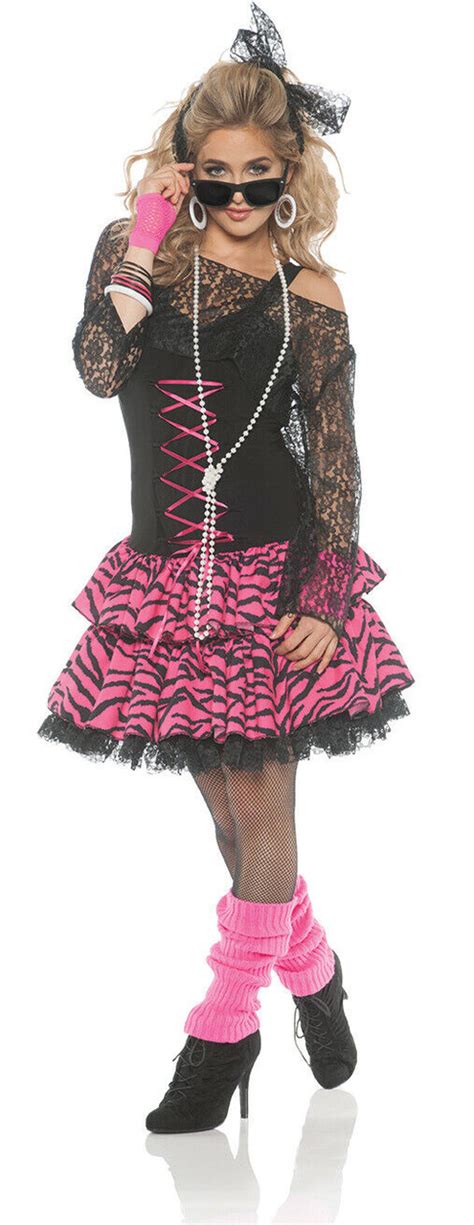 Underwraps Flashback 80s Madonna Dress Adult Womens Halloween Costume 28203 Fearless Apparel