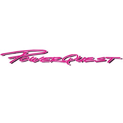 Powerquest Boat Logo Decal 32 14 X 5 18 Inch Hot Pink Charcoal