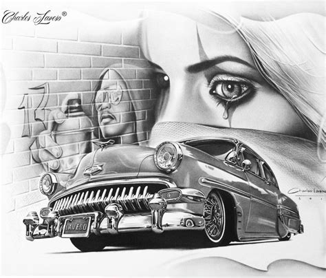 Ghetto Drawing By Charles Laveso Chicano Art Tattoos Chicano