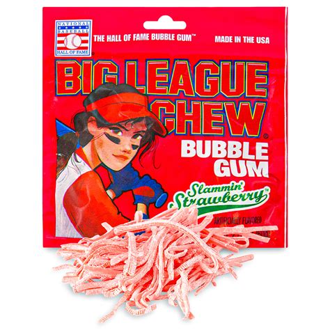 Big League Chew Slammin Strawberry Bubble Gum