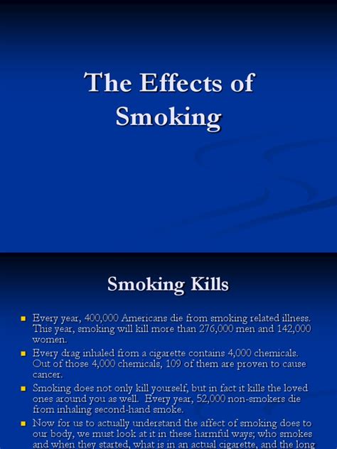 Effects Of Smoking Pdf Tobacco Smoking Addiction