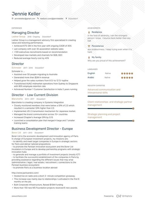Director Resume Example And Guide For 2020