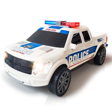 Buy Artcreativity Police Car Pickup Truck With Led Headlights And