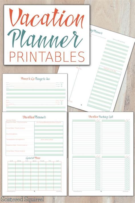 Vacation Planner Printables Plan The Details Focus On The Fun