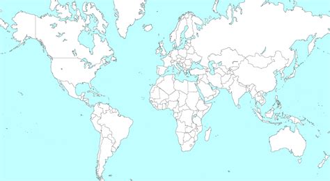 Outline Political Map Of World