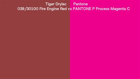 Tiger Drylac 03930100 Fire Engine Red Vs Pantone P Process Magenta C
