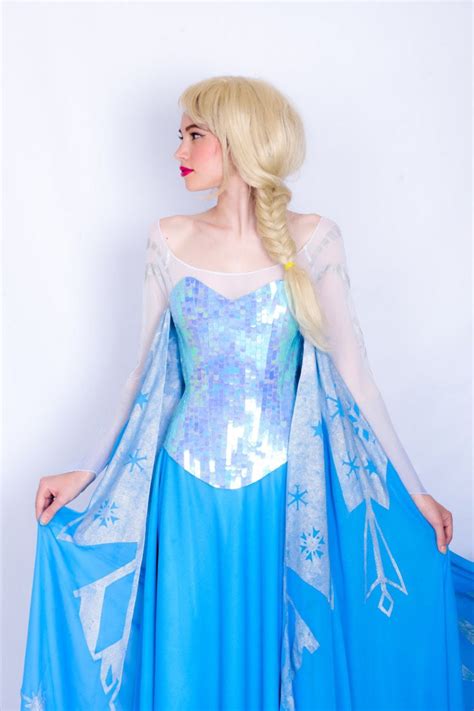 Elsa Costume Cosplay Adult Dress Frozen Disney Princess