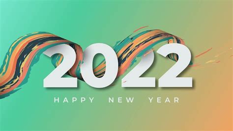 Premium Vector Calendar Header 2022 Number On Colorful Abstract Color