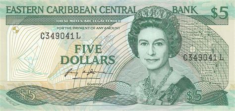 One eastern caribbean dollar is currently equivalent to 37 u.s. RealBanknotes.com > East Caribbean States p22l1: 5 Dollars ...