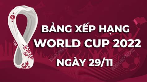 Bảng Xếp Hạng World Cup 2022 Mới Nhất Hôm Nay 2911