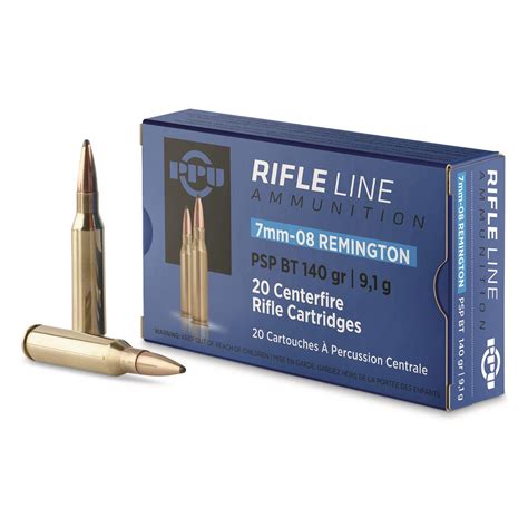 Ppu 7mm Remington Pspbt 140 Grain 20 Rounds 222413 7mm Remington