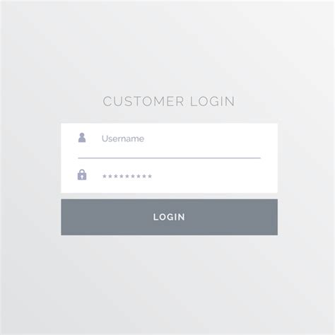 Free Vector Simple White Login Form