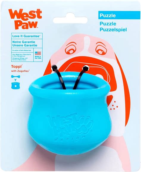 West Paw Zogoflex Toppl Interactive Treat Dispensing Dog Puzzle Play