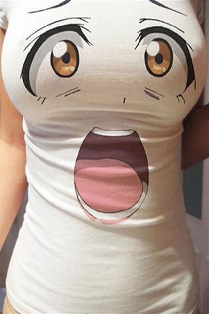 High Quality Anime Kawaii Women Sexy Boobs Club Girl T Shirt Cute Big