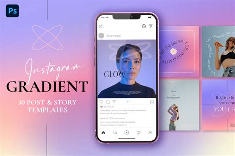 Gradient Instagram Pack By Ivector Thehungryjpeg