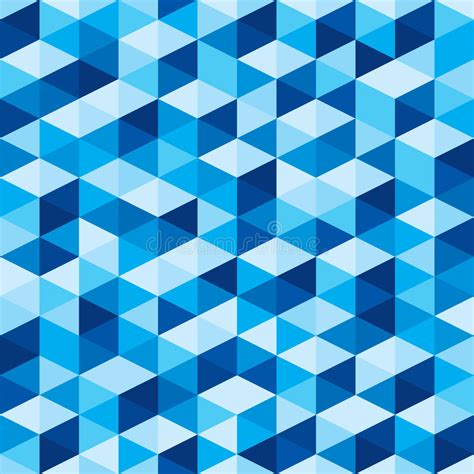 Abstract Geometric Background Seamless Blue Pattern Stock Vector