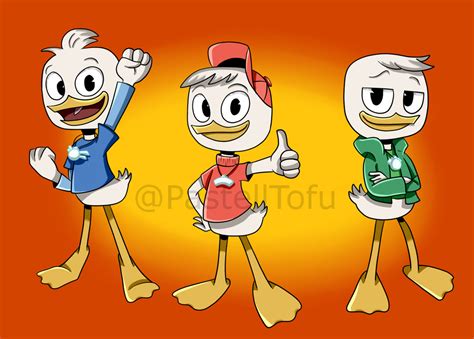 Pc Ducktales 2017 Au Huey Dewey And Louie By Pastelltofu On Deviantart