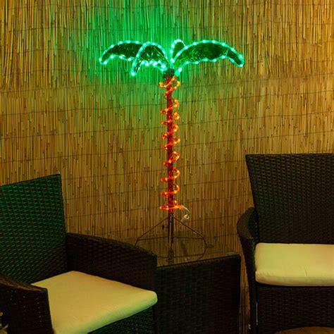 Deluxe Rope Light Led Palm Tree Green Wintergreen Corporation