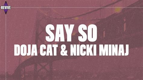 Nicki Minaj Doja Cat Say So Remix Lyrics Youtube