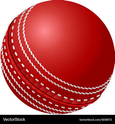 Cricket Ball Royalty Free Vector Image Vectorstock