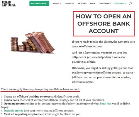 So do not miss out on your opportunity to get an offshore account now! How to open a bank account that no creditor can touch ...