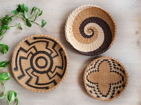 This Is African Wall Basket Set Of 3 Wicker Baskets Sizes 16 Inches