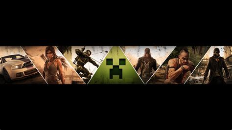 Gaming Youtube Banner 2048x1152 Black Background Photos And