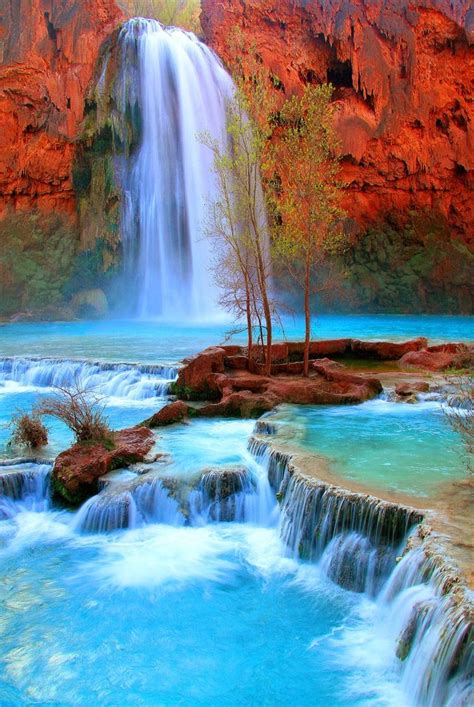 Navajo Fallshavasupai Arizona Usa Havasu Falls Places To Visit
