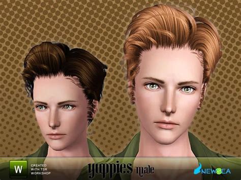 Yuppies Hairstyle By Newsea Sims Hairs Mens Hairstyles Hairstyle