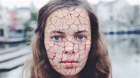 Scary Cracked Face With Scars And Blood Photoshop Tutorial Zombie