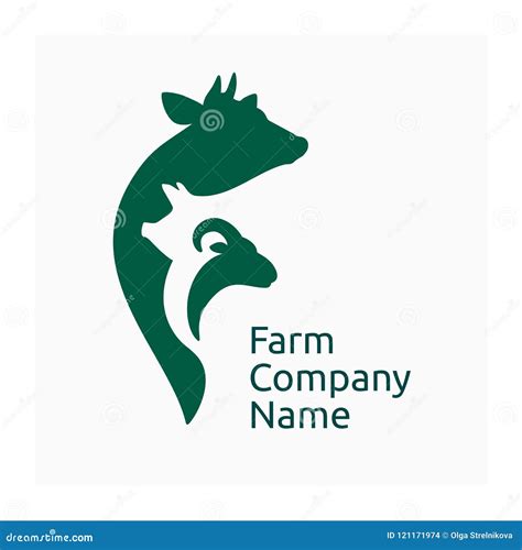 Logotipo De La Compañía De La Granja Animales Agrícolas Del Icono