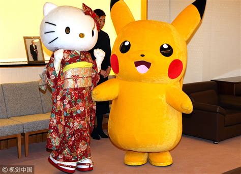 Pikachu And Hello Kitty Honored By Japanese Officials Cgtn