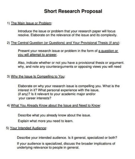 Research Proposal Format Example